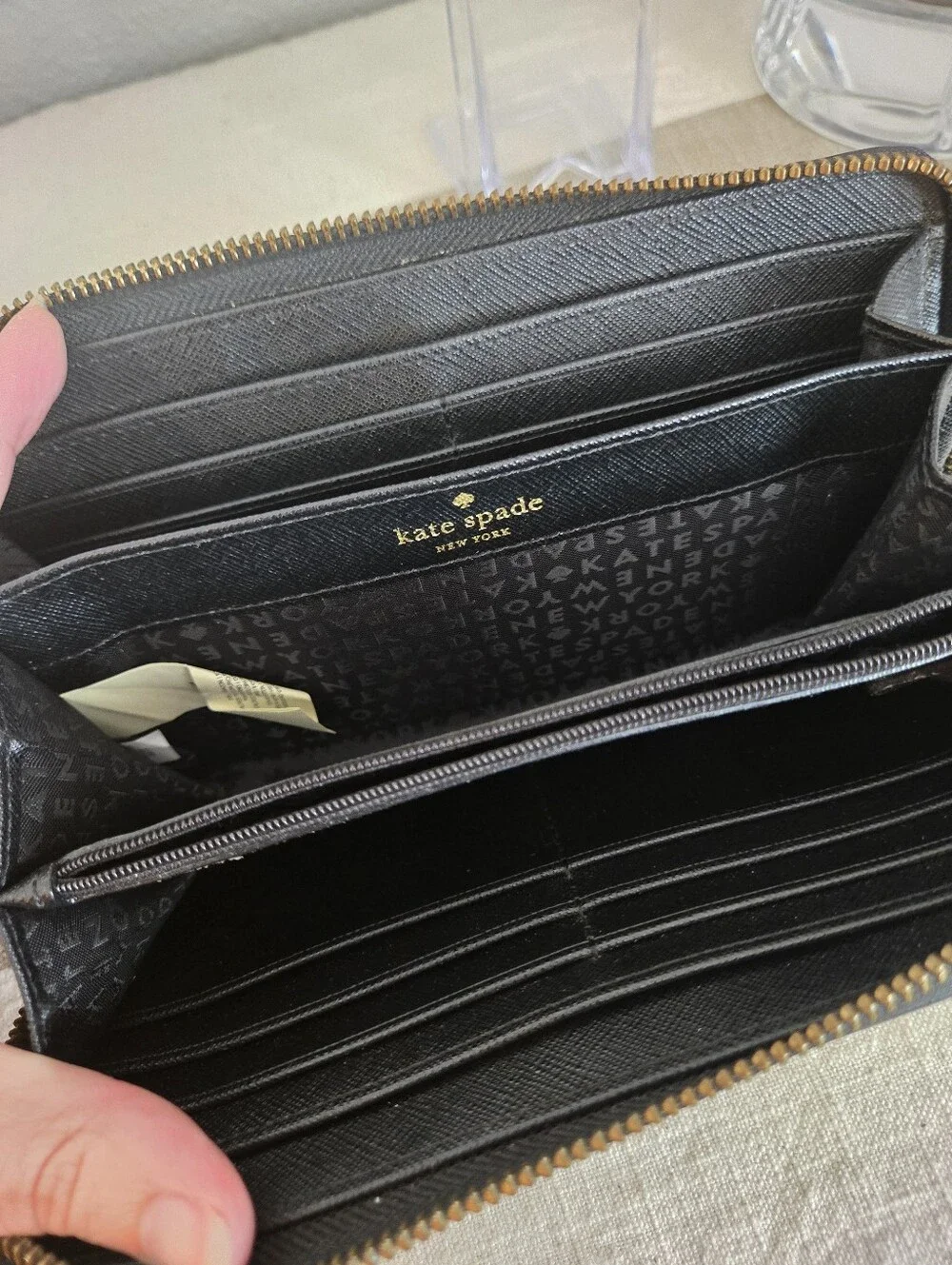 Kate Spade Striped Zip-Around Wallet